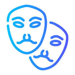 theater Line Gradient Icon
