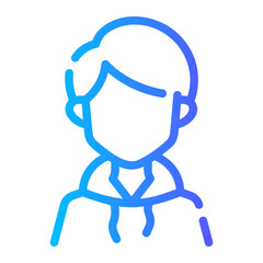 actor Line Gradient Icon