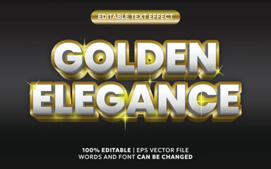Luxury Golden Elegance 3D Editable Text Effect