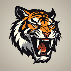 Tiger Head Digital Illustration 