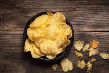 Crispy potato chips