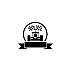Naklejka premium Formula 1 racing car icon isolated on transparent background
