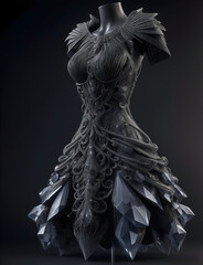 Exquisite Futuristic Frock Dress - Crystal Cascade Theme