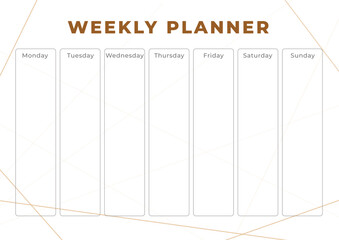 professional and printable weekly tasks timetable vector 