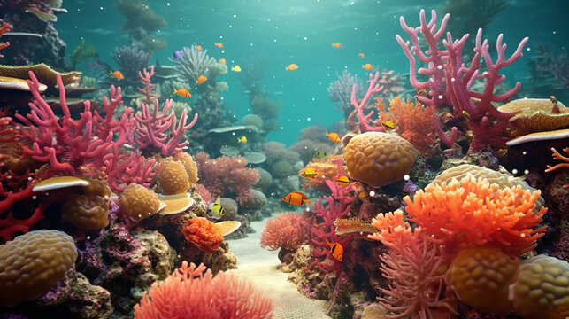 underwater image of a coral reef 