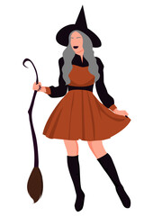 Woman witch halloween costume