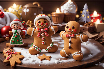 3d gingerbread man christmas cookie