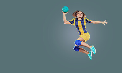 Fototapeta na wymiar female handball player