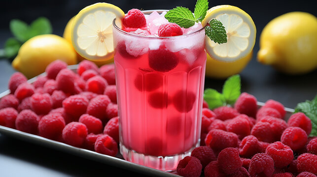 Cool strawberry cocktail, drink background