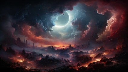 Fototapeta premium sunrise in the sky