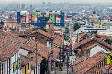Vista panorámica de la ciudad de Bogotá, capital de Colombia, en Suramérica