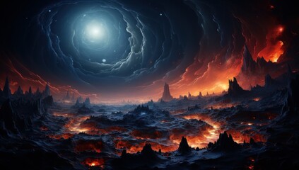 Deep space nebula and galaxy Stars