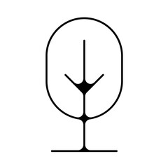 arbre ovale plant pictogramme icones bouton picto nature fin vert