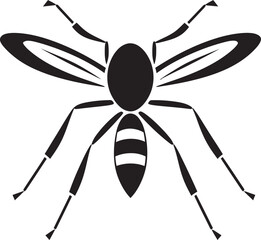 Intricate Mosquito Graphic Icon Graceful Mosquito Insignia Art