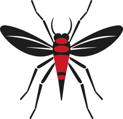 Mosquito Silhouette Design Modern Mosquito Icon