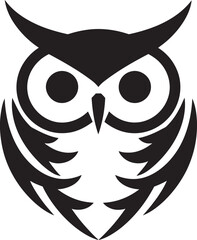 Owl Portrait Logo Inspiration Crescent Moon Owl Artwork