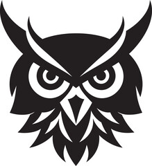 Feathery Owl Graphic Symbol Owl Mascot Logo Artwork