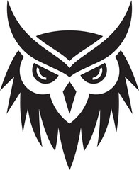 Owl and Night Sky Icon Playful Owl Mascot