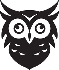 Dark-Themed Owl Badge Owl Family Crest
