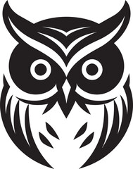 Nocturnal Owl Graphic Symbol Mysterious Owl Logo Template