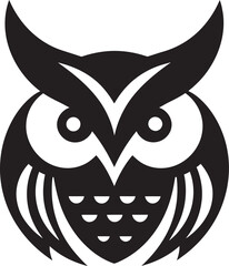 Owl Family Crest Majestic Black Phoenix Emblem