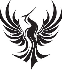 Celestial Rebirth Vector Phoenix at Midnight