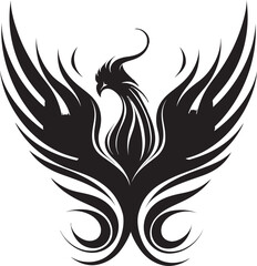 Shadowed Flamebird Badge Celestial Phoenix Flight