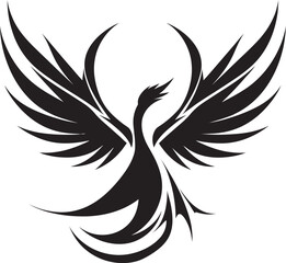 Ethereal Phoenix Crest Phoenix Rising Under Moonlight