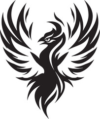 Noir Flame Icon Ethereal Phoenix Crest
