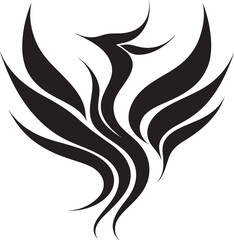 Midnight Mythical Bird Logo Black Flame of Rebirth