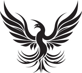 Cosmic Phoenix Graphic Mark Elegant Night Phoenix Icon