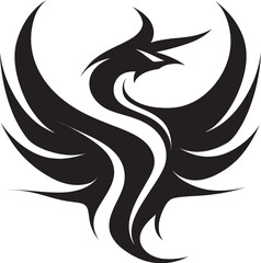 Enigmatic Firebird Artistry Shadowed Phoenix Emblem