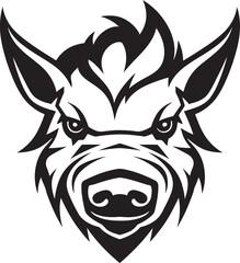 Stylish Pig Mark Whimsical Piggy Icon