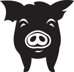 Minimalist Piggy Design Elegant Pig Logo Concept