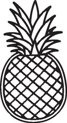Whimsical Pineapple Icon Pineapple in Moonlight
