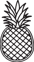 Obraz premium Whimsical Pineapple Icon Pineapple in Moonlight