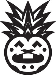 Elegant Pineapple Silhouette Noir Pineapple Vector Symbol