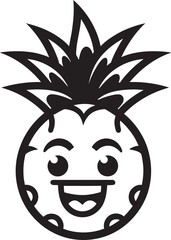 Contemporary Pineapple Logo Playful Pineapple Badge