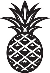 Obraz premium Minimalistic Tropical Icon Stylish Pineapple Emblem