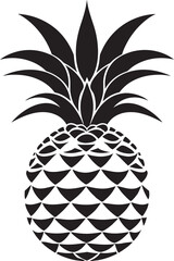 Modern Noir Pineapple Geometric Pineapple Emblem