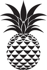 Obraz premium Modern Noir Pineapple Geometric Pineapple Emblem