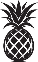 Obraz premium Chic Pineapple Mark Whimsical Tropical Icon Concept