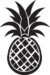 Obraz premium Sleek Pineapple Logo Concept Shadowed Pineapple Badge