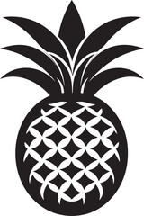 Black Pineapple Elegance Pineapple Noir Vector Symbol