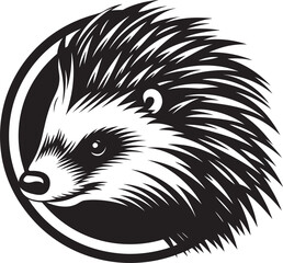 Porcupine Spike Minimalistic Logo Porcupine Quill Badge of Honor
