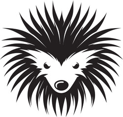 Black Porcupine Quill Symbol Porcupine Quill Abstract Insignia