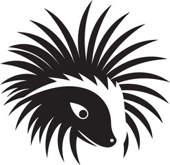 Porcupine Quill Symbolic Seal Black Porcupine Spike Stylish Icon