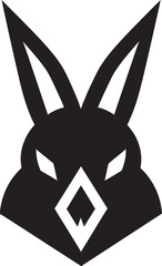 Contemporary Rabbit Logo Symbol Premium Black Bunny Insignia