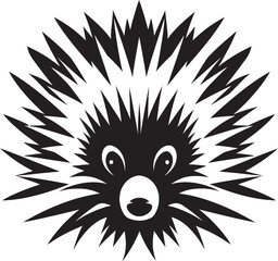Porcupine Quill Crest Design Bold Black Porcupine Mark