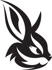 Graceful Black Rabbit Symbolism Rabbit Silhouette Monogram